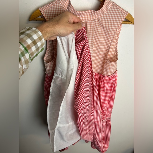 English Factory Pink Gingham Sleeveless Women Midi Dress Size XS - Picture 12 of 14